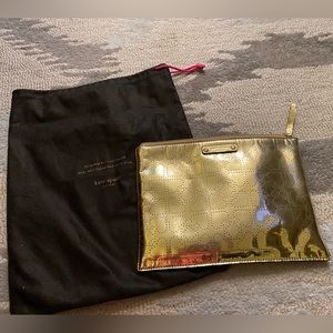 Kate Spade gold clutch